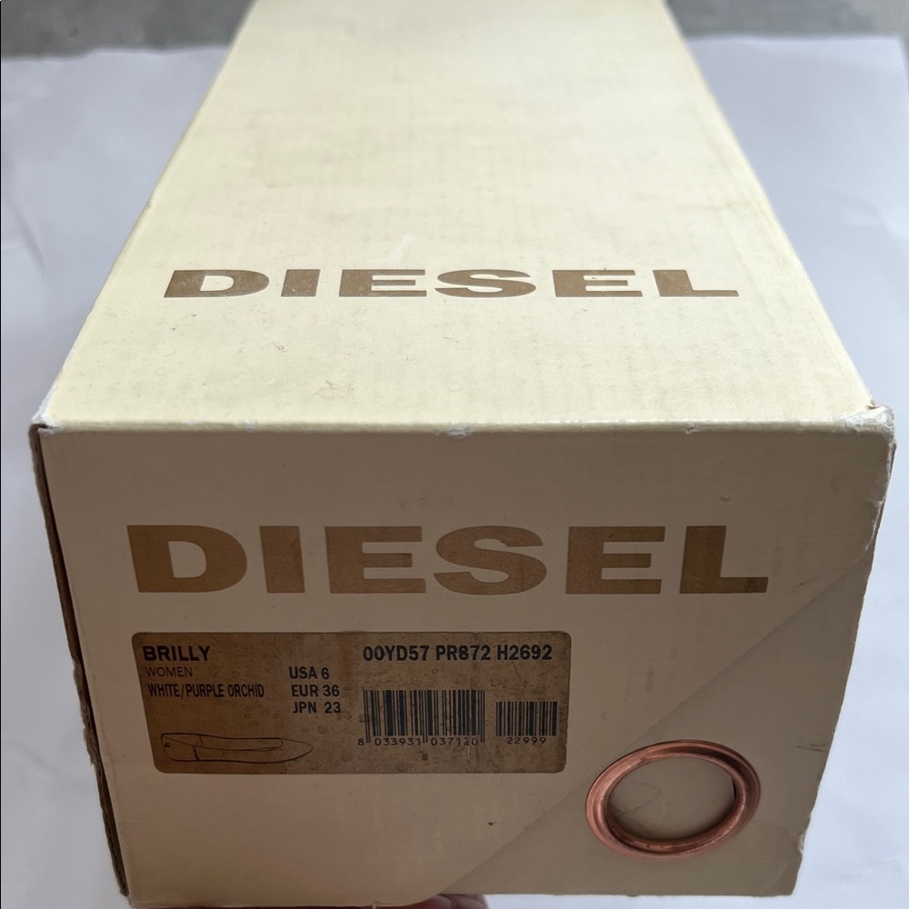 Diesel Floral plum and white Flats with box - Picture 12 of 12